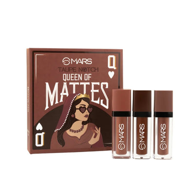 Mars Queen of Mattes Liquid Lipsticks Set - Browns