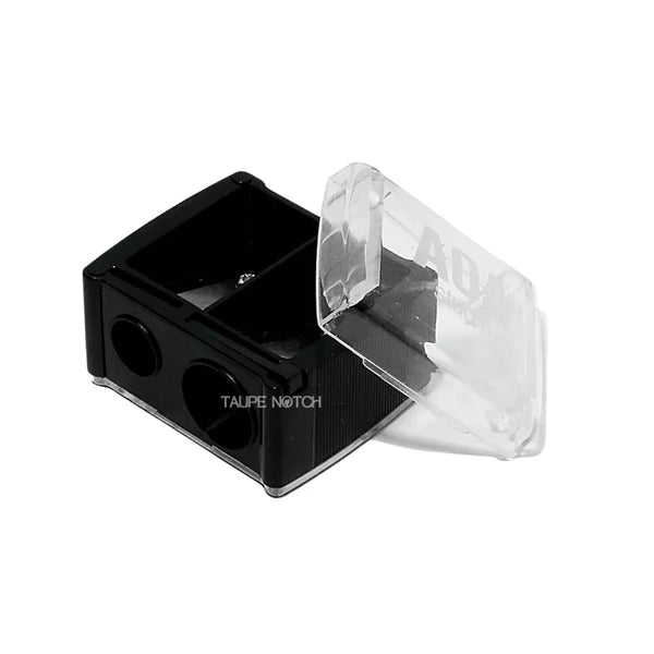AOA dual makeup pencil sharpener with clear cover and dual openings