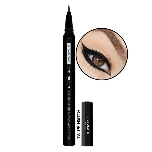 Pro ink eyeliner pen with fine tip, Jet Black shade