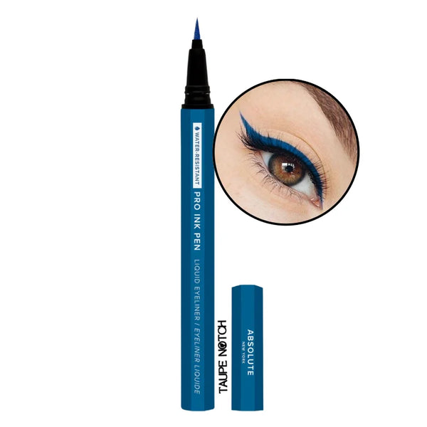 Pro ink eyeliner pen with fine tip, Ocean Blue shade