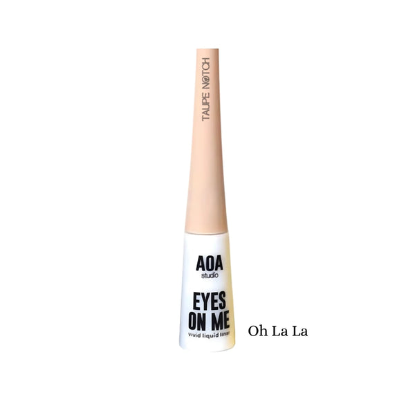 Aoa Eyes On Me liquid eyeliner, Oh La La shade; beige tube with white cap