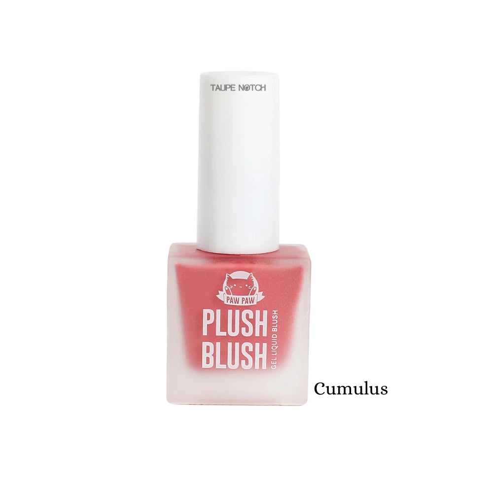 Gel liquid blush bottle, soft pink shade, Cumulus label