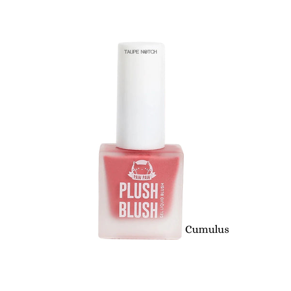 Gel liquid blush bottle, soft pink shade, Cumulus label