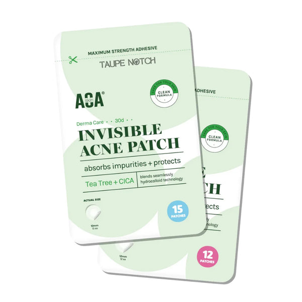 Invisible acne patch package, taupe notch, maximum strength adhesive