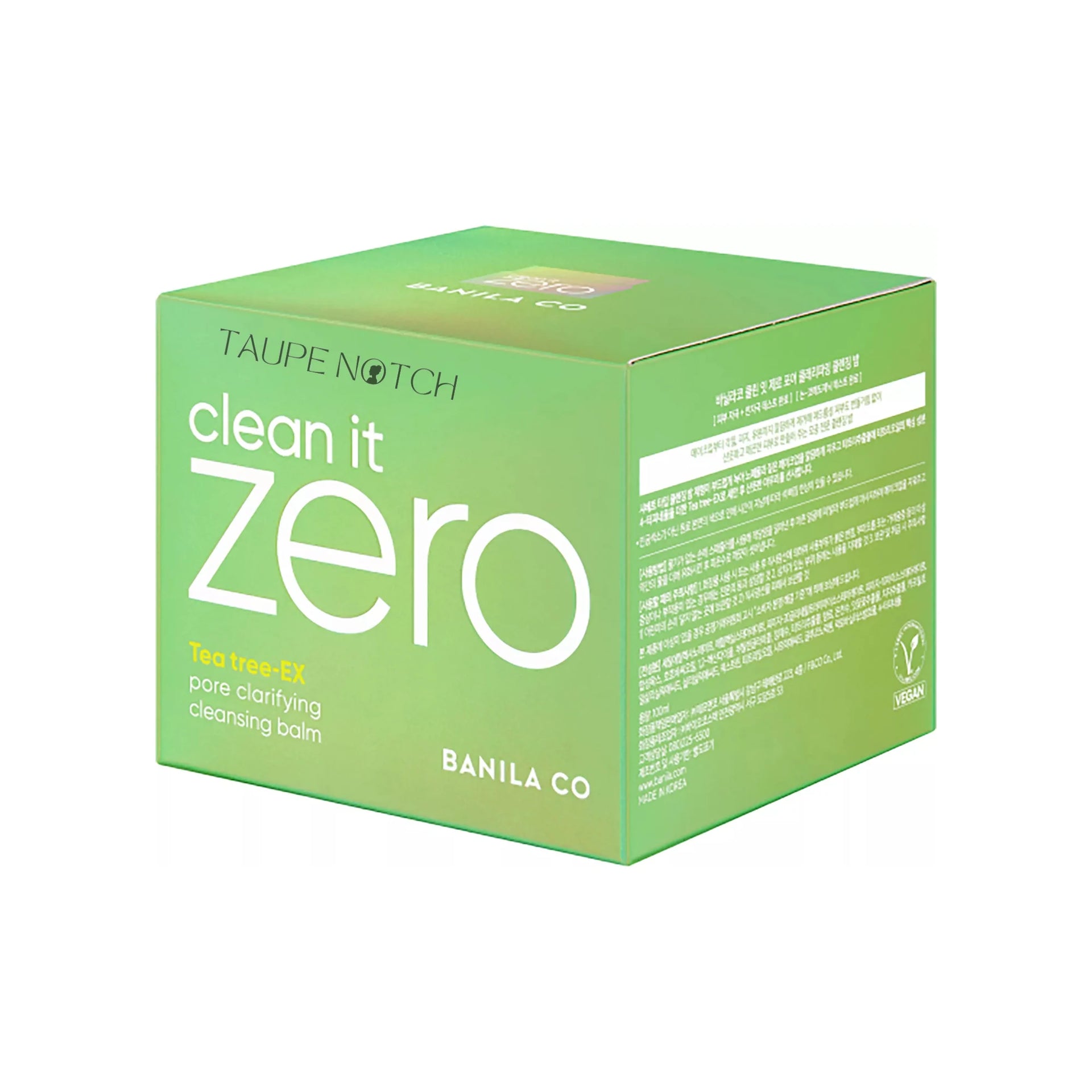 Banila Co clean it Zero pore clarifying cleansing balm box, green carton