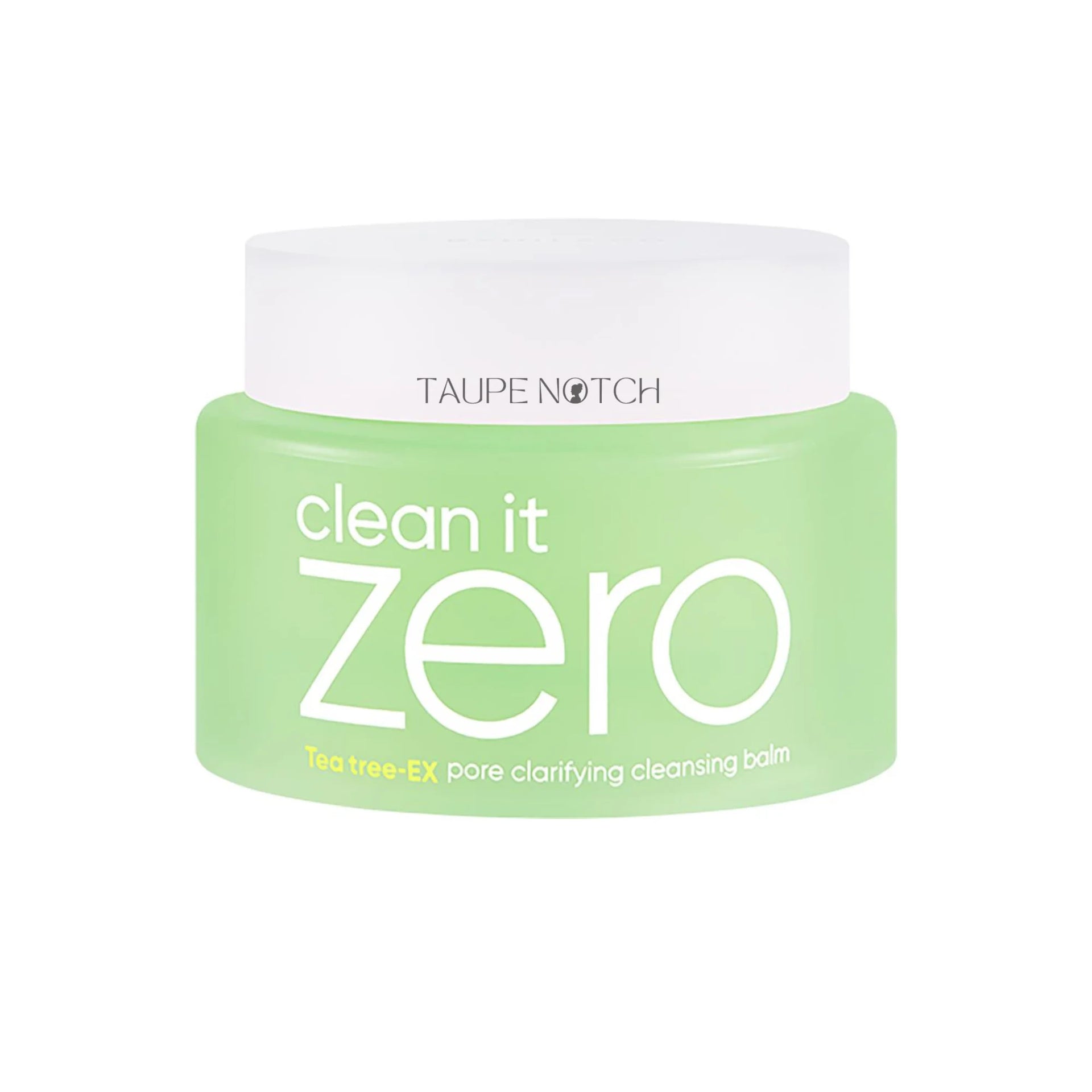 Banila Co clean it Zero pore clarifying cleansing balm jar, green balm, white lid