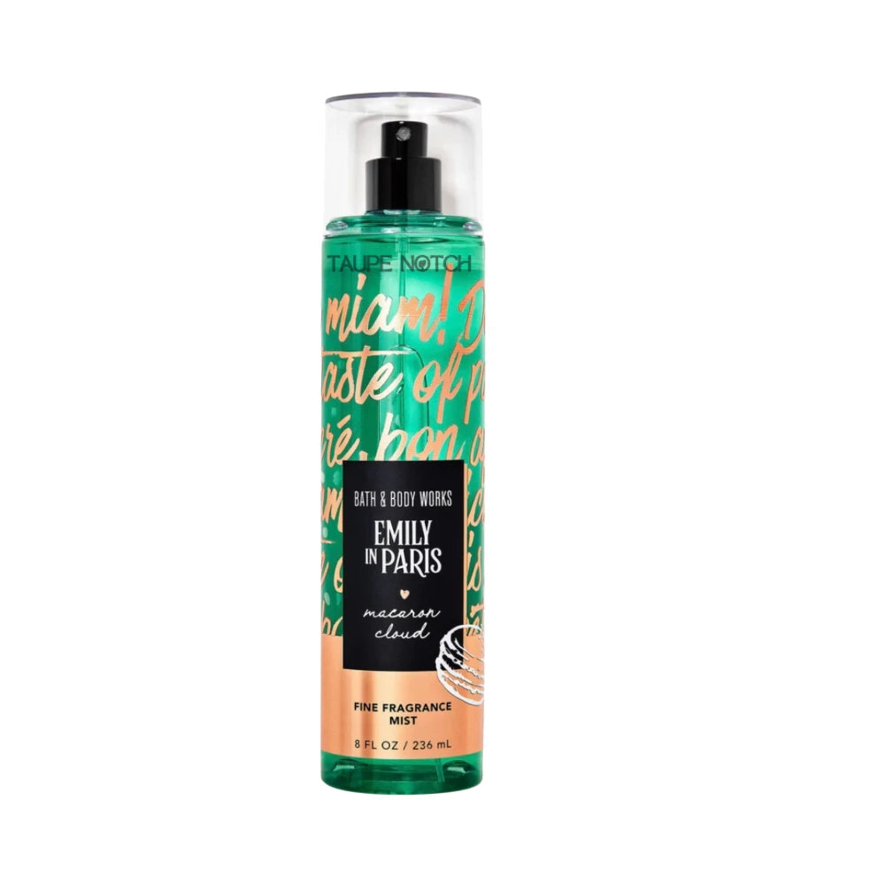 Bath & Body Works fragrance mist bottle, green label, fine mist, 236 ml