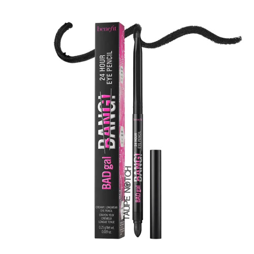 Black 24 Hour Eye Pencil with packaging and twist-up pencil applicator