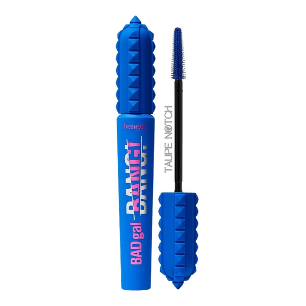Volumizing mascara with blue tube and applicator, Benefit BADgal BANG