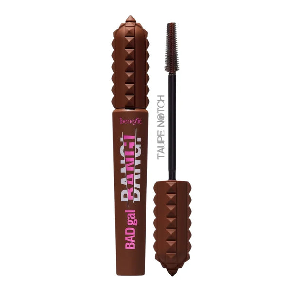 Benefit BADgal BANG volumizing mascara in Rebel Brown with wand