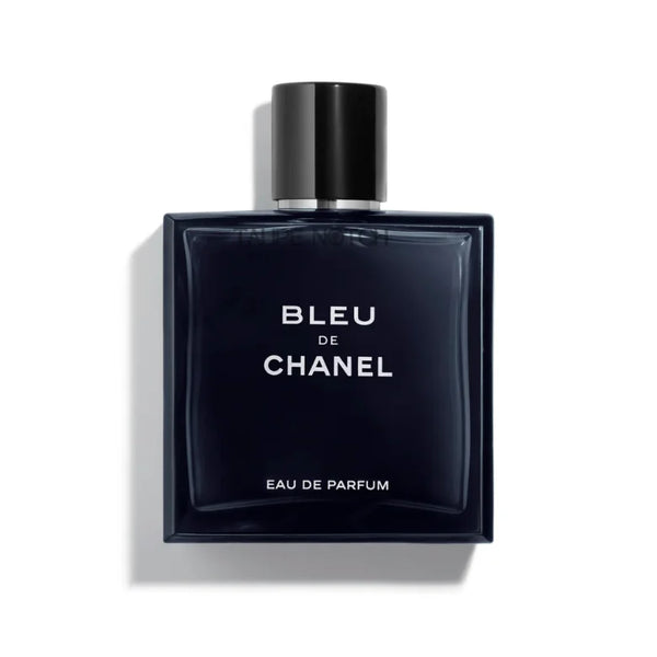 CHANEL BLEU DE CHANEL eau de parfum spray bottle, dark blue glass with black cap