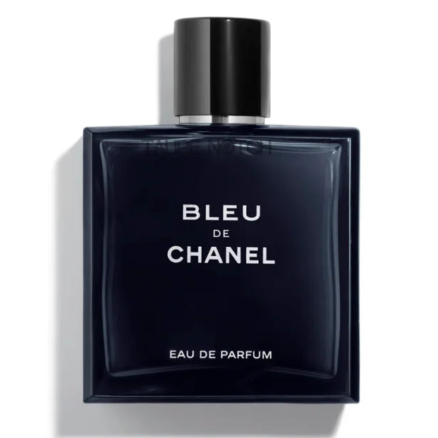 CHANEL BLEU DE CHANEL eau de parfum spray bottle, dark blue glass with black cap