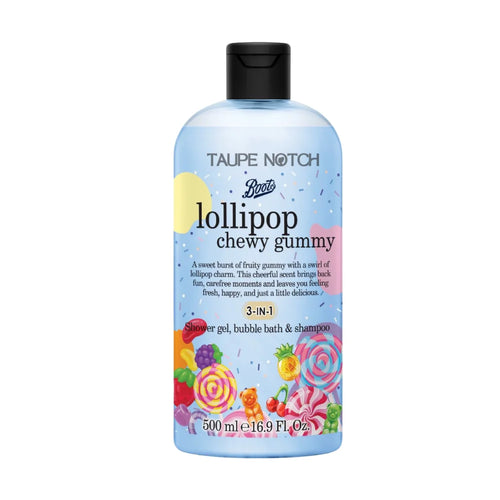 Boots Flavour Lollipop Chewy Gummy Shower Gel Bubble Bath & Shampoo 500Ml