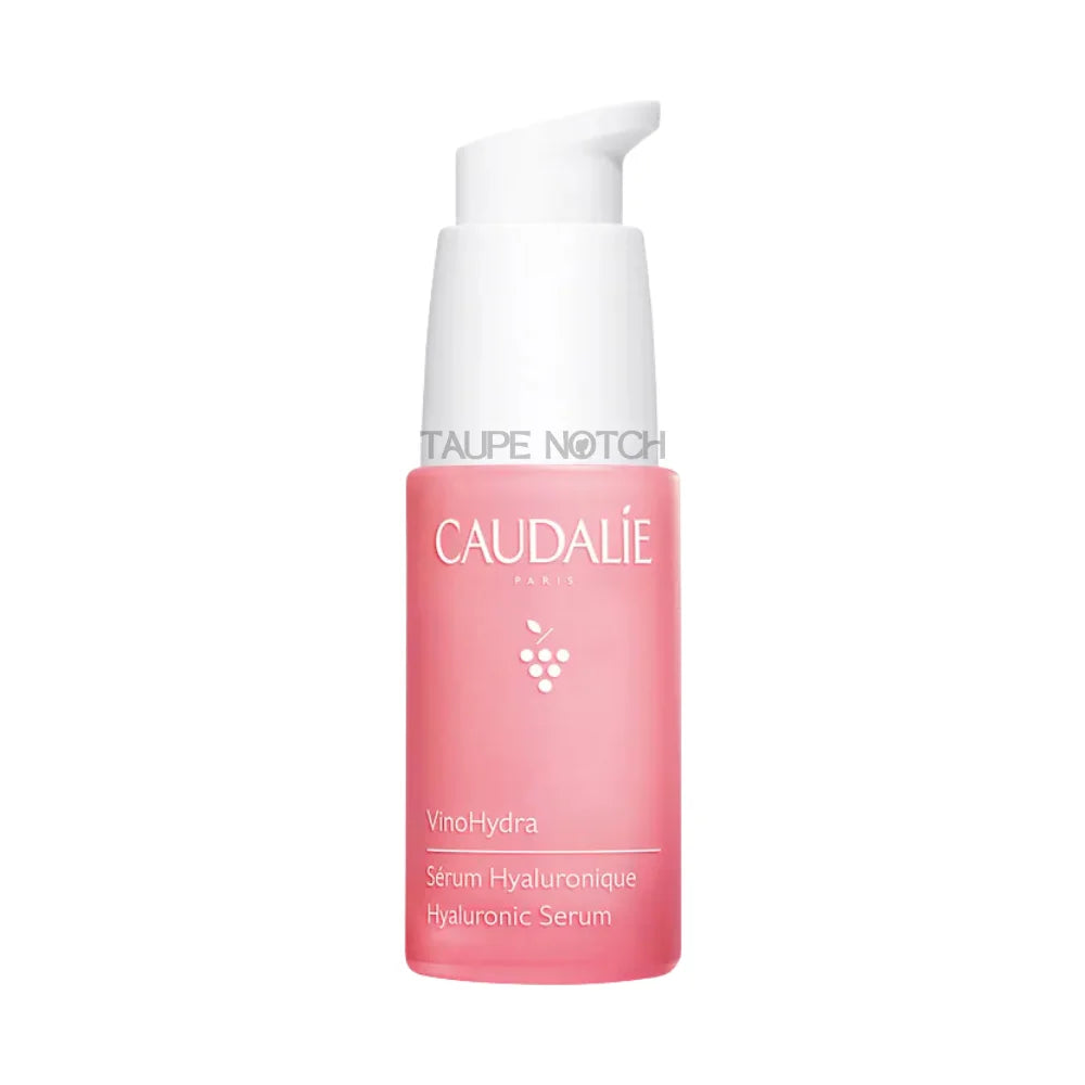 Caudalie VinoHydra hyaluronic acid serum bottle with pink label