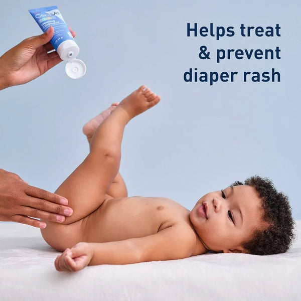 CeraVe Baby Healing Ointment being applied to a baby’s bare skin