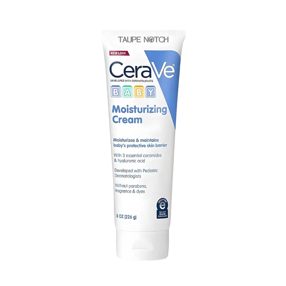 CeraVe baby moisturizing cream tube, 226 g, white with blue label
