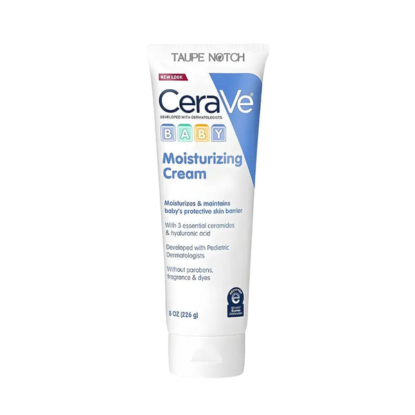 CeraVe baby moisturizing cream tube, 226 g, white with blue label
