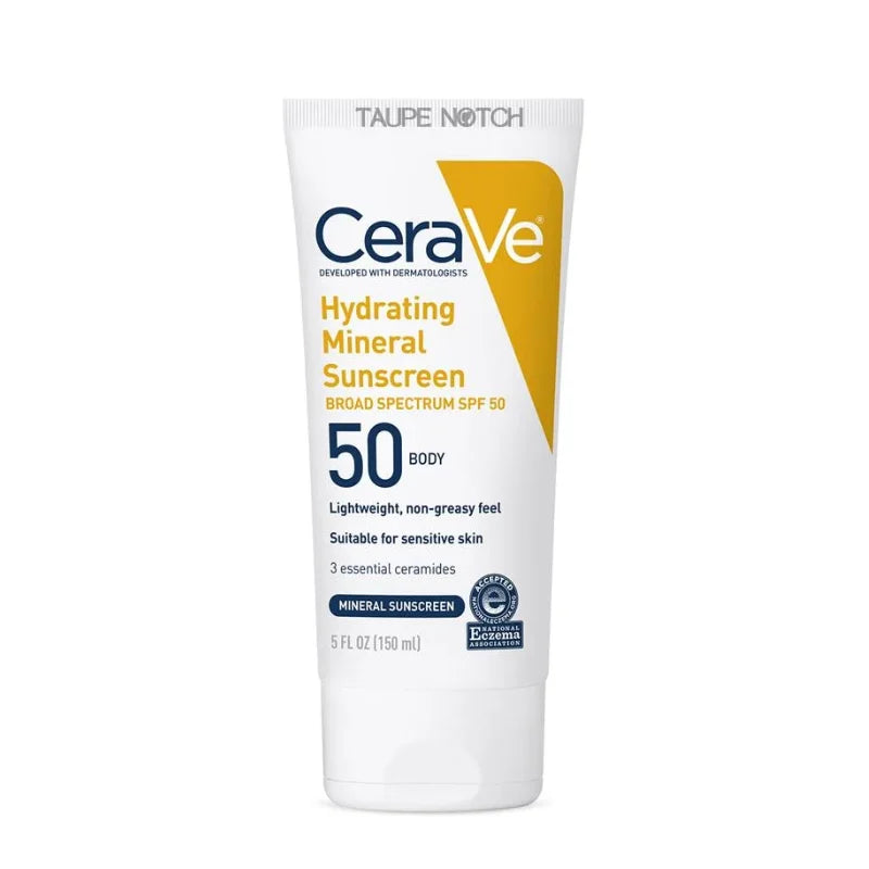 CeraVe Hydrating Mineral Sunscreen SPF 50 Body Lotion Price in bangladesh , cerave sunscreen, cerave body sunscreen, body sunscreen, 100% orginal products in bangladesh,authentic Makeup store in bangladesh, sephora in Bangladesh, taupe notch, go go gorgeous. 