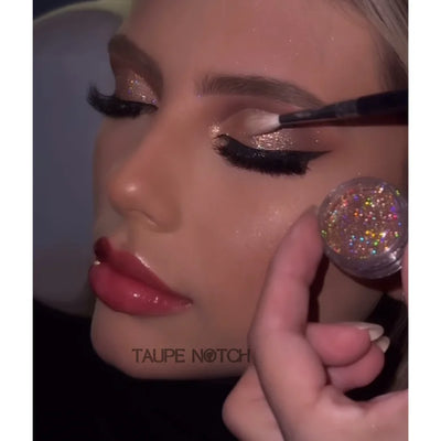 Taupe Notch Sparkling Glitter - Champagne