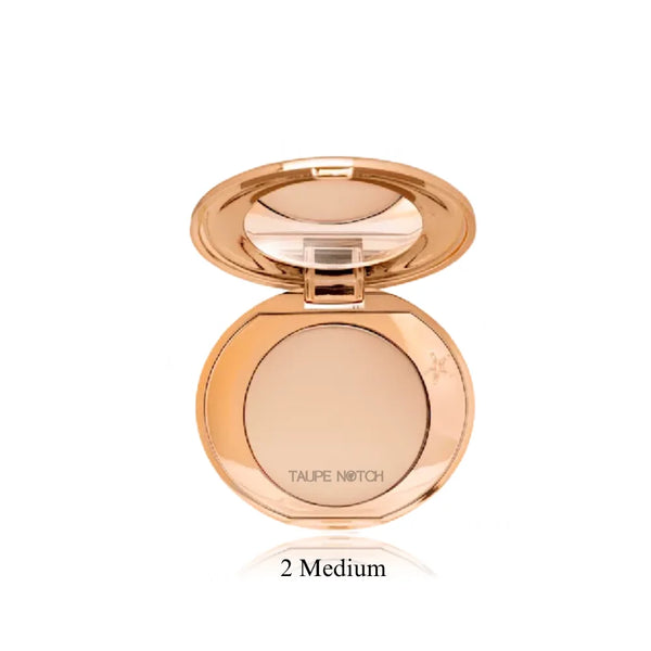 Charlotte Tilbury powder compact travel size, open, shade 2 Medium