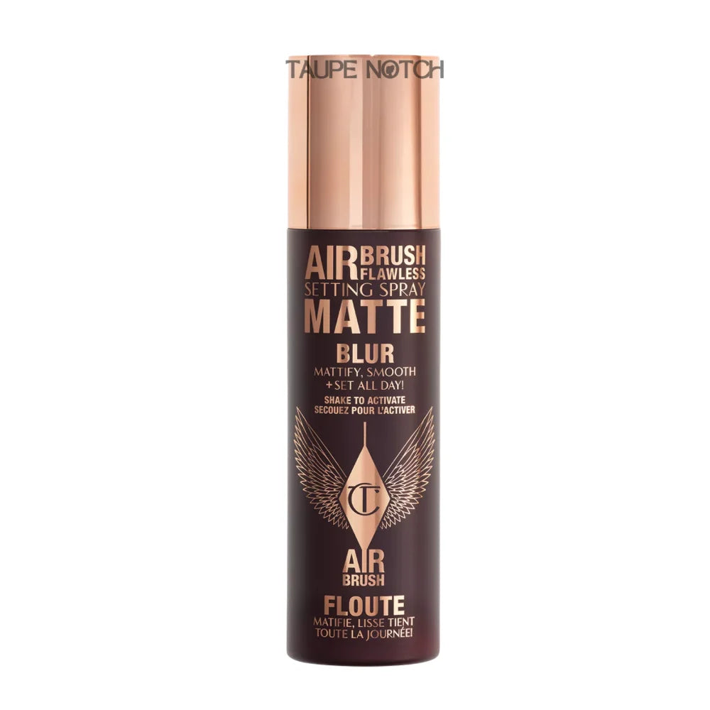 Charlotte Tilbury Airbrush Flawless Matte Setting Spray bottle, rose gold cap