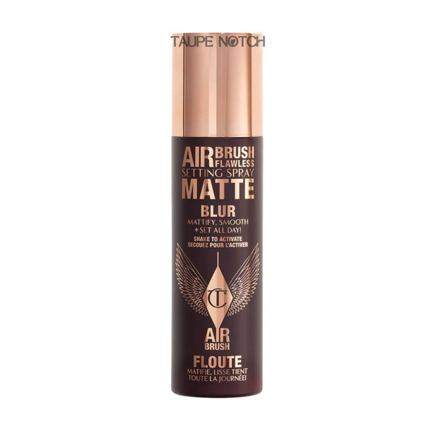 Charlotte Tilbury Airbrush Flawless Matte Setting Spray bottle, rose gold cap