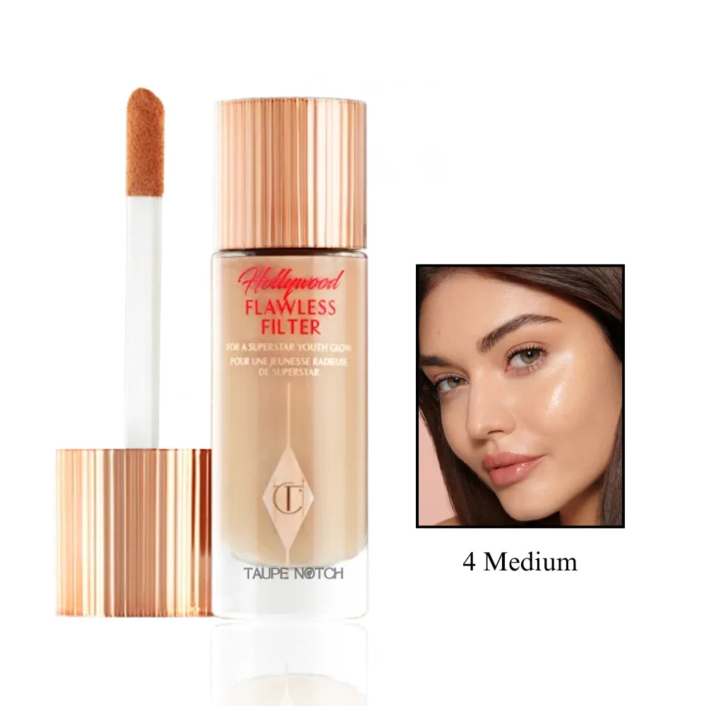 Liquid complexion filter with doe-foot applicator, shade 4 Medium
