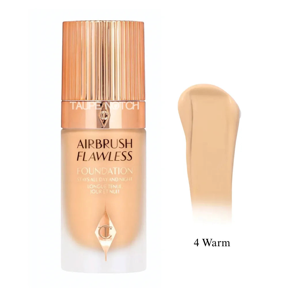 Charlotte Tilbury Airbrush Flawless Foundation bottle with rose-gold cap, 4 Warm