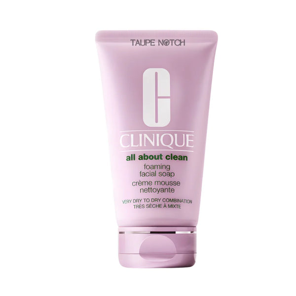 Clinique foaming facial soap tube, light purple cream mousse 150 ml