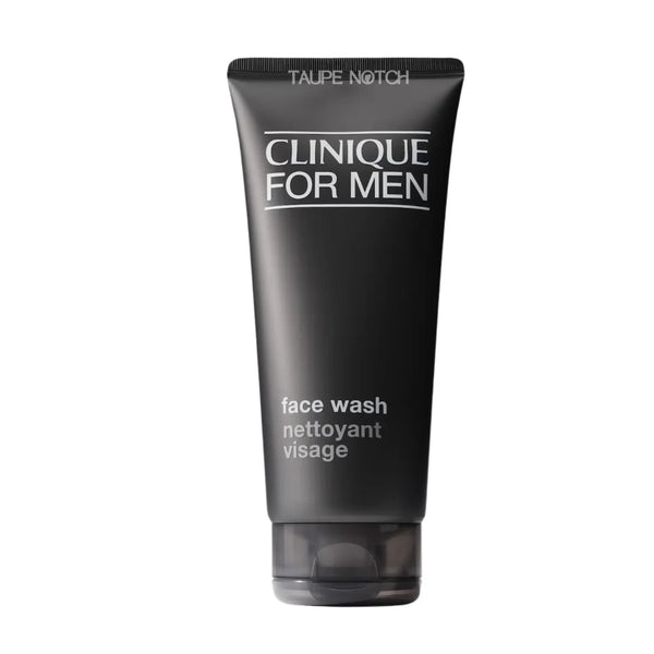 Clinique For Men face wash tube, dark gray with black cap, 200 ml