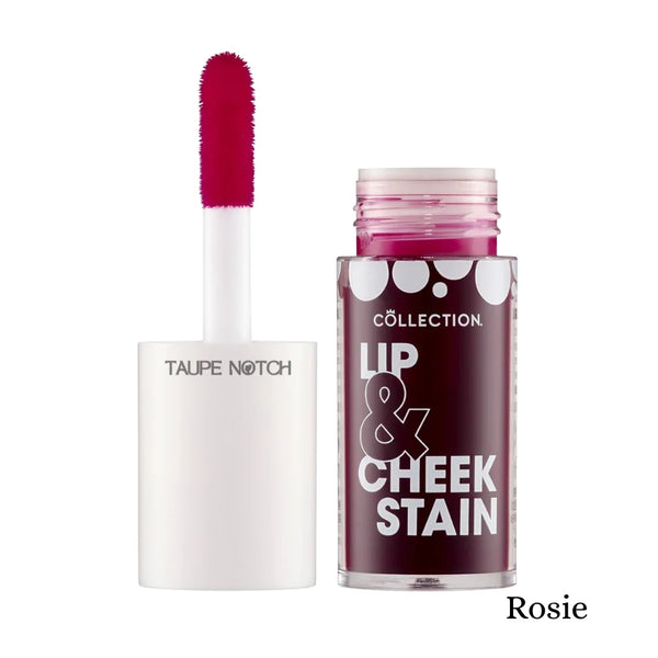 Cheek & lip stain set: wand and tube, Rosie deep berry tint