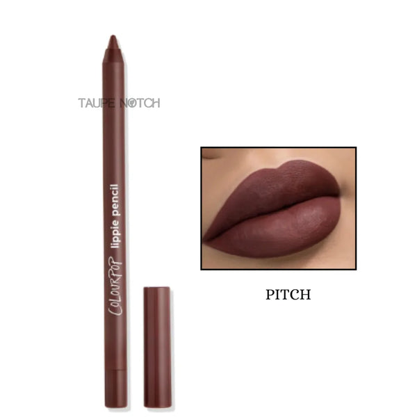 ColourPop lippie pencil in PITCH plum-burgundy