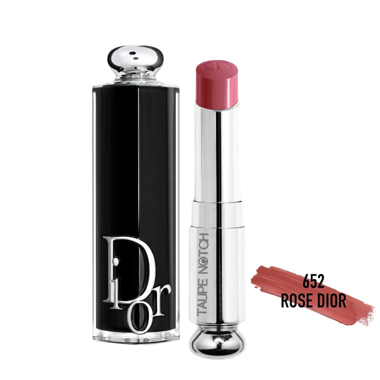 Dior Addict Shine Lipstick 652 Rose Dior medium cool pink glossy finish