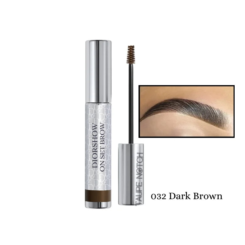 Brow gel with applicator brush, 032 Dark Brown shade