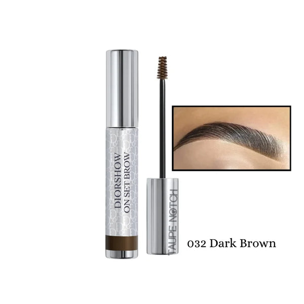 Dior brow gel with spoolie applicator, shade 032 Dark Brown.