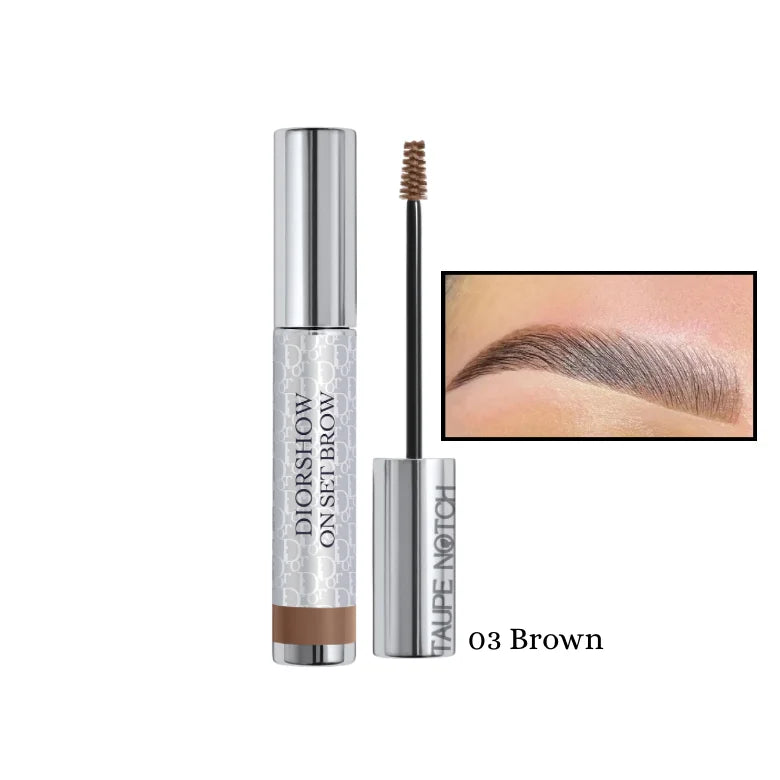 Brow gel with applicator brush, 03 Brown shade