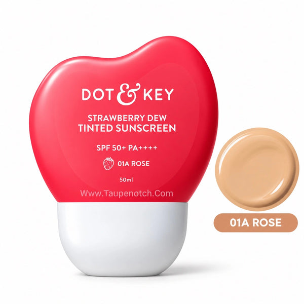 Dot & Key Strawberry Dew tinted sunscreen SPF 50+ PA++++, shade 01A Fair Rose, 50ml