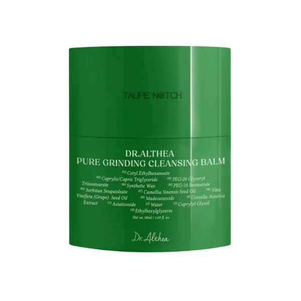 Dr.Althea Pure Grinding Cleansing Balm jar, green plastic container, 50 ml