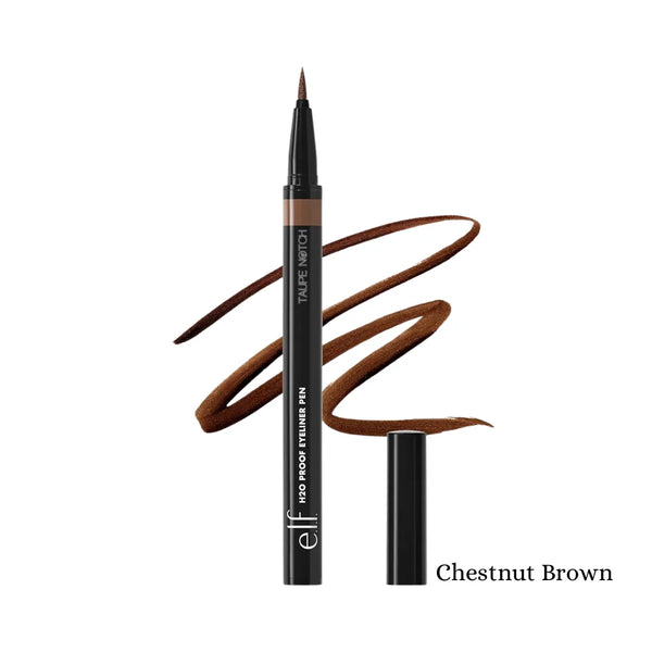 e.l.f H2O Proof eyeliner pen, chestnut brown, with felt tip and cap