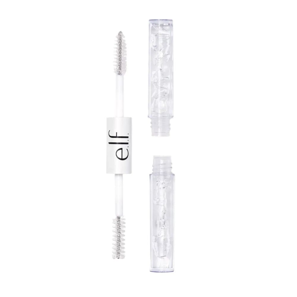 Clear brow and lash mascara tubes with wands, two gel applicators