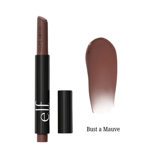 Elf lip plumping pen in Bust a Mauve, with applicator tube and open cap