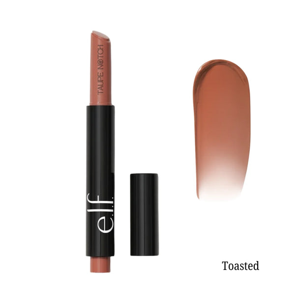 Elf lip plumping pen in Toasted, with applicator tube and open cap