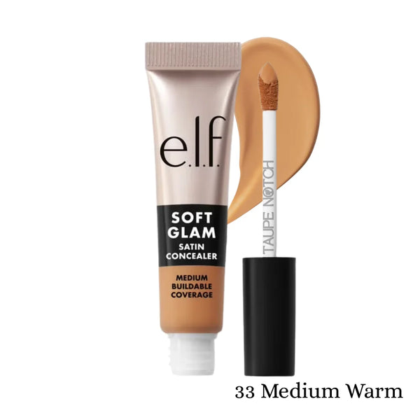 Satin concealer tube with doe-foot applicator, Medium Warm shade 33
