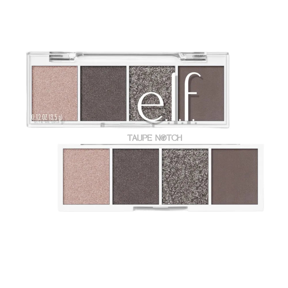 Elf bite size eyeshadow palette with four shimmery taupe-to-brown shades