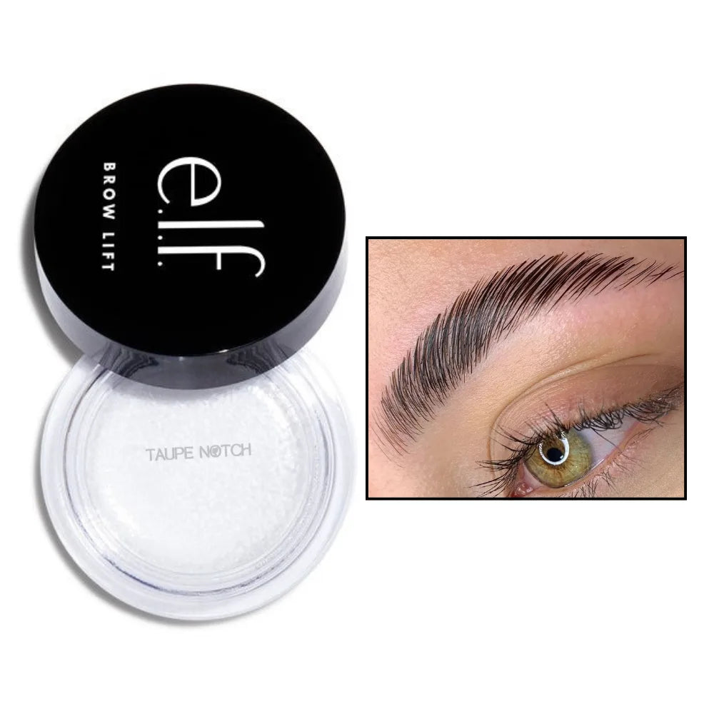 e.l.f. Brow Lift eyebrow setting powder compact with black lid and white powder