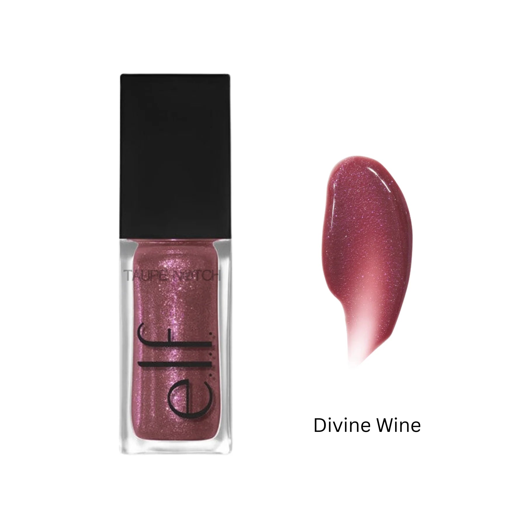 Lip oil in Divine Wine, deep berry pink shimmer gloss