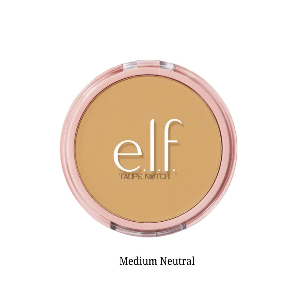 e.l.f. glow powder compact, Medium Neutral shade pan, neutral beige powder