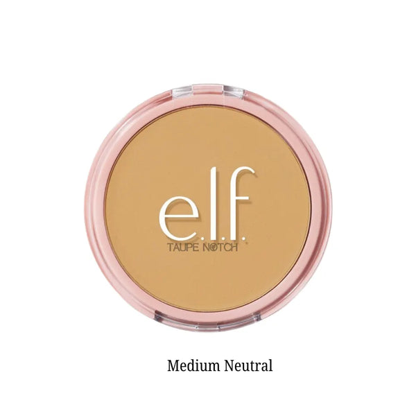 e.l.f. glow powder compact, Medium Neutral shade pan, neutral beige powder