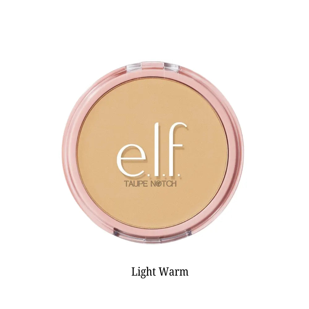 e.l.f. glow powder compact, Light Warm shade pan, light golden-beige powder
