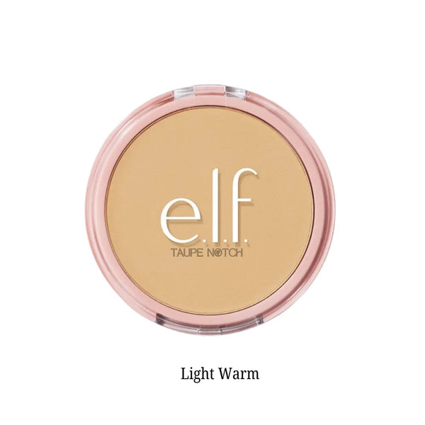 e.l.f. glow powder compact, Light Warm shade pan, light golden-beige powder